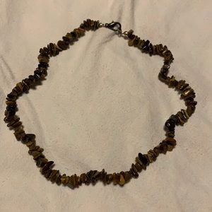 Brown stone necklace